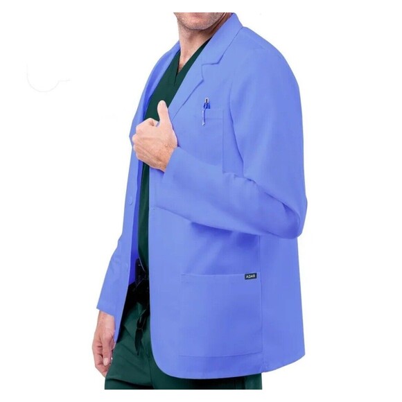 ADAR  Unisex Doctor Workwear Uniform Multiple Pockets Consultation Coat XL Size. - Picture 2 of 14